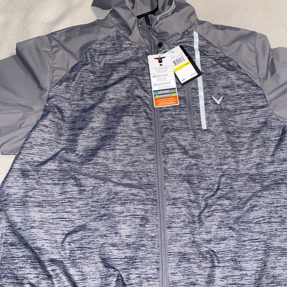 Callaway Grey Windbreaker Jacket Size M